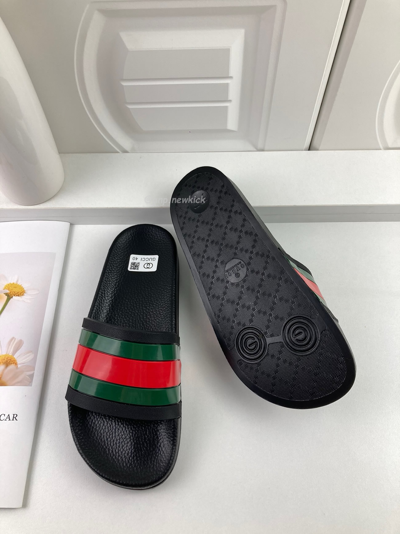 Gucci Rubber Slides Red Green 308234 Gib10 1098 (4) - newkick.org